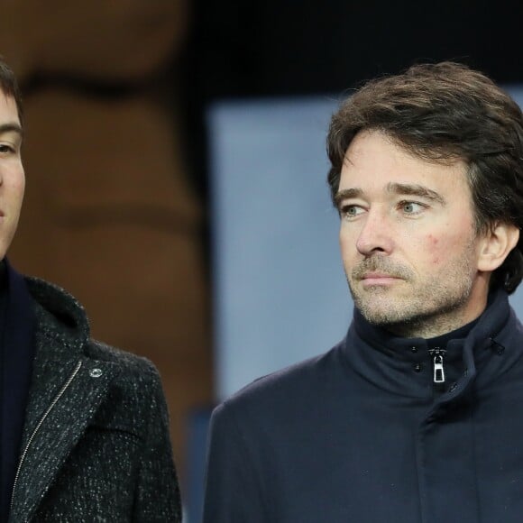 Alexandre Arnault et Antoine Arnault - People lors du huitième de finale retour de Ligue des Champion, du Paris Saint-Germain contre le Real Madrid au Parc des Princes à Paris le 6 mars 2018. Le Real à remporté le match sur le score de 2 buts à 1. © Cyril Moreau/Bestimage