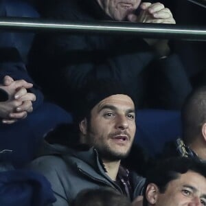 Le chanteur Amir Haddad - People lors du huitième de finale retour de Ligue des Champion, du Paris Saint-Germain contre le Real Madrid au Parc des Princes à Paris le 6 mars 2018. Le Real à remporté le match sur le score de 2 buts à 1. © Cyril Moreau/Bestimage