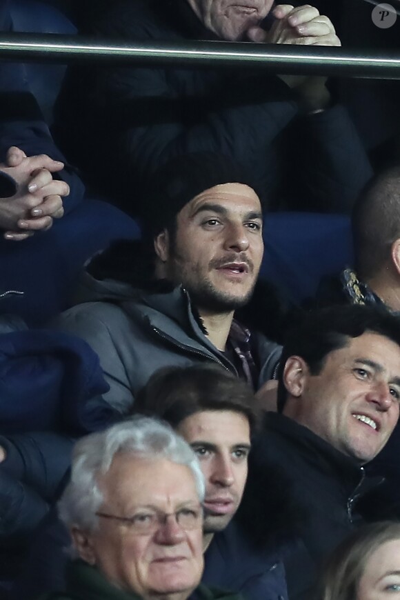Le chanteur Amir Haddad - People lors du huitième de finale retour de Ligue des Champion, du Paris Saint-Germain contre le Real Madrid au Parc des Princes à Paris le 6 mars 2018. Le Real à remporté le match sur le score de 2 buts à 1. © Cyril Moreau/Bestimage