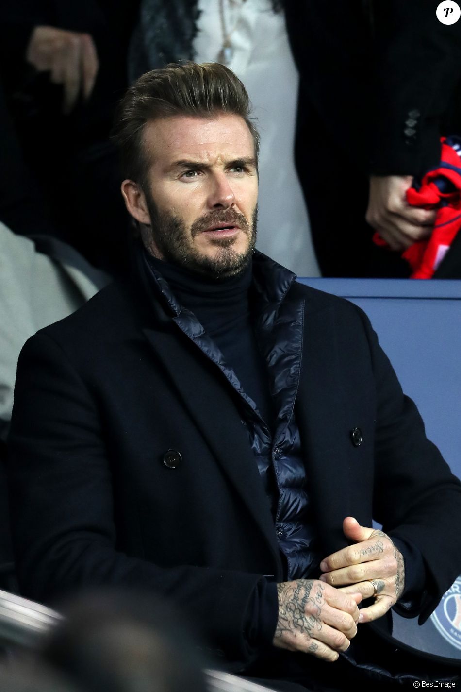 David Beckham - People Lors Du Huitième De Finale Retour De Ligue Des ...