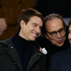 Alexandre Arnault, Xavier Niel et Antoine Arnault - People lors du huitième de finale retour de Ligue des Champion, du Paris Saint-Germain contre le Real Madrid au Parc des Princes à Paris le 6 mars 2018. Le Real à remporté le match sur le score de 2 buts à 1. © Rachid Bellak/Bestimage