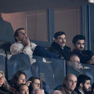 Tamim ben Hamad Al Thani (Emir du Qatar et propriétaire du PSG) - People lors du huitième de finale retour de Ligue des Champion, du Paris Saint-Germain contre le Real Madrid au Parc des Princes à Paris le 6 mars 2018. Le Real à remporté le match sur le score de 2 buts à 1. © Rachid Bellak/Bestimage