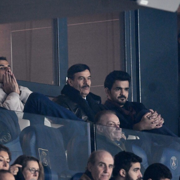 Tamim ben Hamad Al Thani (Emir du Qatar et propriétaire du PSG) - People lors du huitième de finale retour de Ligue des Champion, du Paris Saint-Germain contre le Real Madrid au Parc des Princes à Paris le 6 mars 2018. Le Real à remporté le match sur le score de 2 buts à 1. © Rachid Bellak/Bestimage