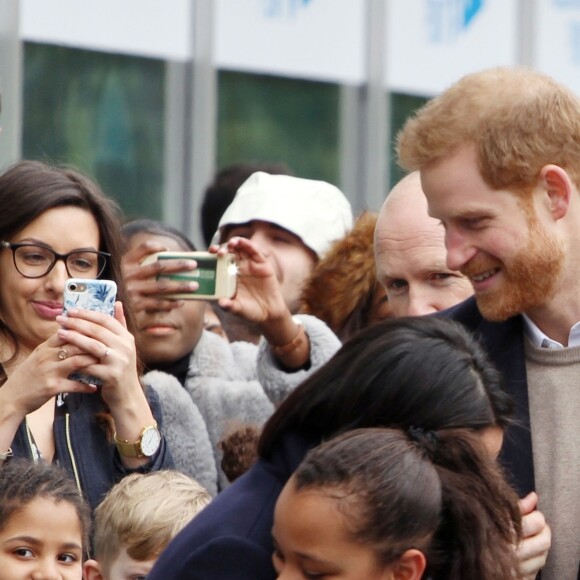 Le prince Harry et sa fiancée Meghan Markle viennent célébrer la journée internationale de la femme à Millennium Point à Birmingham le 8 mars 2018.