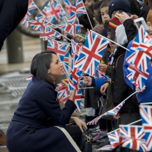 Le prince Harry et sa fiancée Meghan Markle viennent célébrer la journée internationale de la femme à Millennium Point à Birmingham le 8 mars 2018.