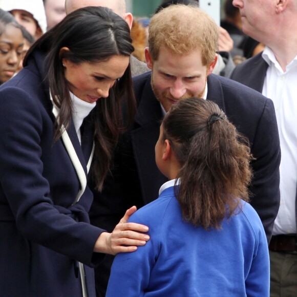 Le prince Harry et sa fiancée Meghan Markle viennent célébrer la journée internationale de la femme à Millennium Point à Birmingham le 8 mars 2018.