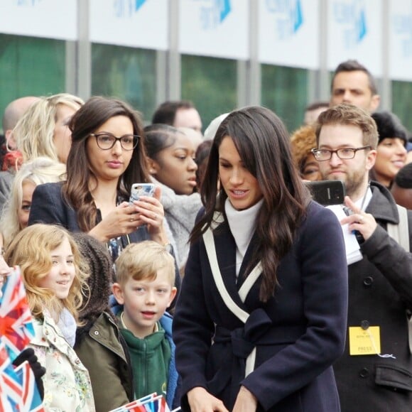 Le prince Harry et sa fiancée Meghan Markle viennent célébrer la journée internationale de la femme à Millennium Point à Birmingham le 8 mars 2018.