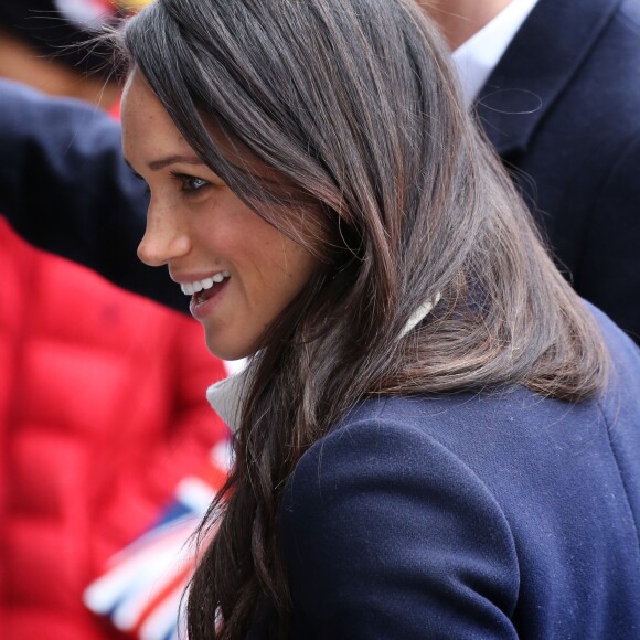 Le prince Harry et sa fiancée Meghan Markle viennent célébrer la journée internationale de la femme à Millennium Point à Birmingham le 8 mars 2018.