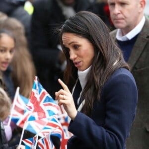 Le prince Harry et sa fiancée Meghan Markle viennent célébrer la journée internationale de la femme à Millennium Point à Birmingham le 8 mars 2018.