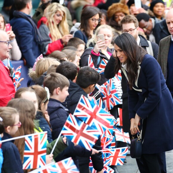 Le prince Harry et sa fiancée Meghan Markle viennent célébrer la journée internationale de la femme à Millennium Point à Birmingham le 8 mars 2018.