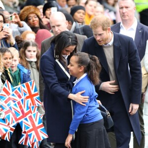 Le prince Harry et sa fiancée Meghan Markle viennent célébrer la journée internationale de la femme à Millennium Point à Birmingham le 8 mars 2018.