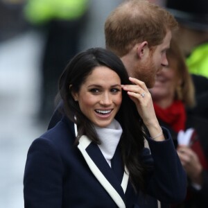 Le prince Harry et sa fiancée Meghan Markle viennent célébrer la journée internationale de la femme à Millennium Point à Birmingham le 8 mars 2018.