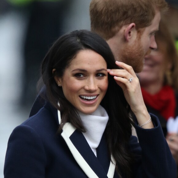 Le prince Harry et sa fiancée Meghan Markle viennent célébrer la journée internationale de la femme à Millennium Point à Birmingham le 8 mars 2018.