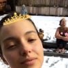 Eleejah Noah topless à New York avec sa petite soeur Jenaye. Instagram, le 9 mars 2018.