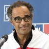 Yannick Noah annonce la liste des 6 joueurs sélectionnés pour la finale de la Coupe Davis lors d'une conférence de presse au siège de la Fédération Française de Tennis à Paris, le 14 novembre 2017. © Pierre Perusseau / Bestimage