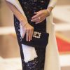 La première dame Brigitte Macron ( Robe Nicolas Ghesquière pour Louis Vuitton) lors de son arrivée au dîner du sommet fondateur de lAlliance Solaire Internationale (ASI) au palais présidentiel à New Delhi le 10 mars 2018. © Eliot Blondet / Pool / Bestimage