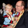 La princesse Stéphanie de Monaco, la princesse Gabriella, le prince Jacques, le prince Albert II lors de la 4e représentation du 42e Festival International du Cirque de Monte-Carlo le 21 janvier 2018. © Olivier Huitel / Pool Monaco / Bestimage