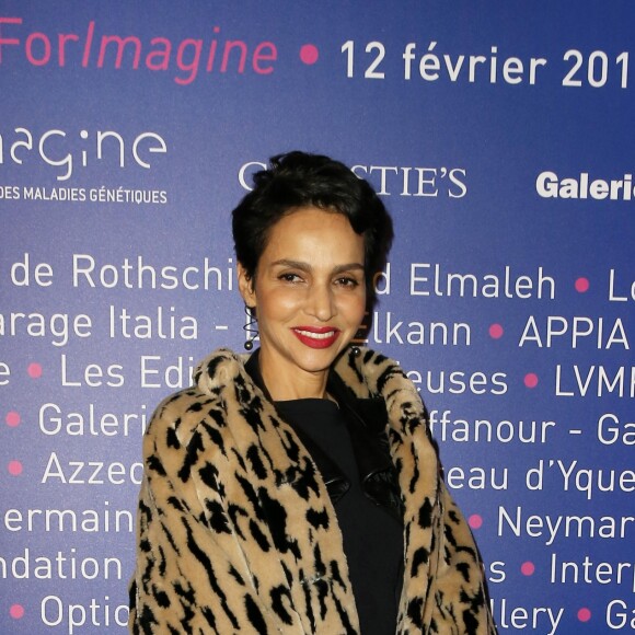 Farida Khelfa - Le professeur S. Lyonnet, président de l'Institut des maladies génétiques, et le galériste K. Mennour ont organisé la soirée "Heroes for Imagine", une grande vente aux enchères d'oeuvres d'art animée par G. Elmaleh et dirigée par le président de Christie's F. de Ricqlès à l'institut Imagine, dans le XVe arrondissement de Paris. Les fonds récoltés au cours de la soirée vont pouvoir financer la recherche médicale au sein d'Imagine, "un institut qui allie au même endroit les enfants malades, leurs familles, les chercheurs et les médecins", explique S. Lyonnet. Paris, le 12 Février 2018. © Dominique Jacovides/Bestimage  Professor S. Lyonnet, president of the Institute of Genetic Diseases, and gallery owner K. Mennour organized "Heroes for Imagine", a large art auction hosted by G. Elmaleh and led by the president from Christie's François de Ricqles at the Imagine Institute, in the 15th arrondissement of Paris. The funds raised during the evening will be used to fund medical research at Imagine, "an institute that brings together sick children, their families, researchers and doctors," explains S. Lyonnet. Paris, February 12, 2018.12/02/2018 - Paris