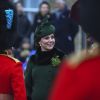 Le prince William, duc de Cambridge, colonel des Gardes irlandais et Catherine (Kate) Middleton, duchesse de Cambridge, enceinte, lors de la parade de la Saint Patrick à Houslow en présence du premier bataillon des gardes irlandais le 17 mars 2018. 