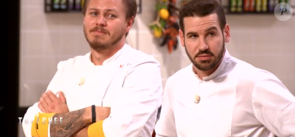 Mathew et Vincent lors du 8ème épisode de "Top Chef" (M6) mercredi 21 mars 2018.