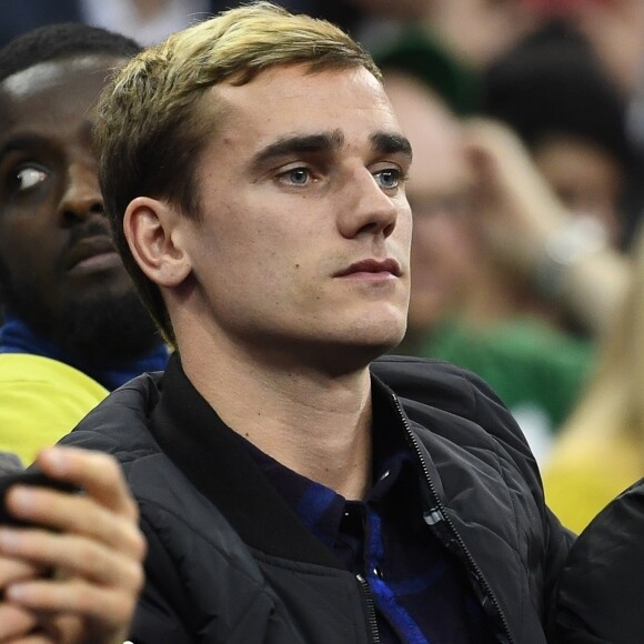 Antoine Griezmann - People assistent au match de basket de la NBA entre les Boston Celtics et les 76ers de Philadelphie à Londres le 11 janvier 2018.