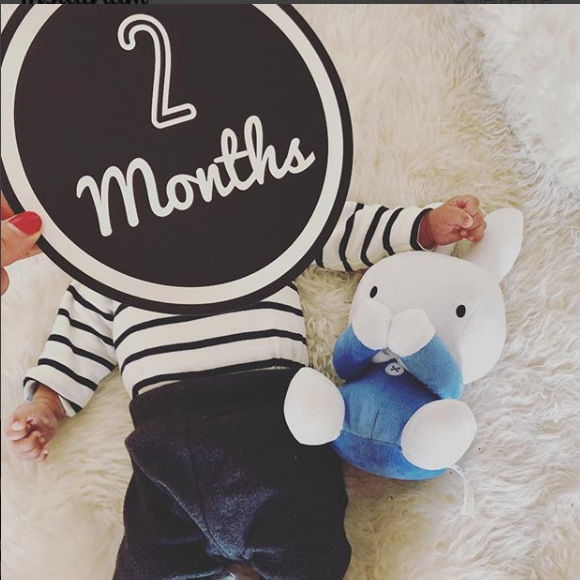 Ariane Brodier déclare son amour à son fils pour ses deux mois, 21 mars 2018, Instagram