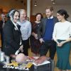 Le prince Harry et Meghan Markle ont été impressionnés par les prothèses conçus pour le cinéma de l'entreprise Titanic FX lors de leur visite sur le campus scientifique Catalyst Inc où étaient rassemblés des entrepreneurs innovants le 23 mars 2018 à Belfast.