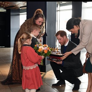 Le prince Harry et Meghan Markle ont visité le Musée Titanic le 23 mars 2018 à Belfast.