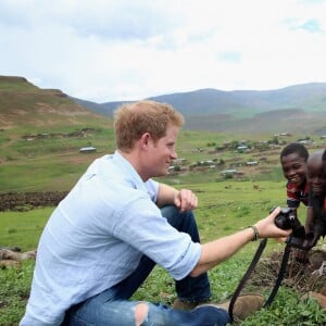 Le prince Harry au Lesotho en décembre 2014.