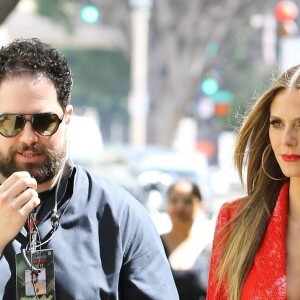 Heidi Klum - Le jury de 'America's Got Talent' en pleine tournage à Los Angeles, le 25 mars 2018.