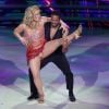 Anastacia et le danseur Maykel Fonts sur le plateau de "Ballando con le stelle" (le "Danse avec les stars" italien) à Rome le 26 mars 2018.