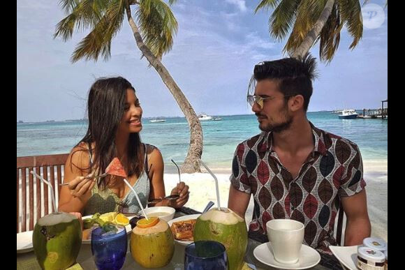 Ali et Alia (Secret Story 9) aux Maldives en mars 2018.