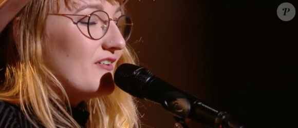 Jodie Jodie dans "The Voice 7" sur TF1, le 31 mars 2018.