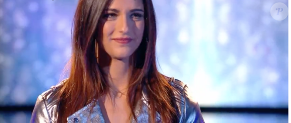 Cécyle dans "The Voice 7" sur TF1 le 31 mars 2018.