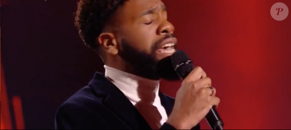 Hobbs dans "The Voice 7" sur TF1, le 31 mars 2018.