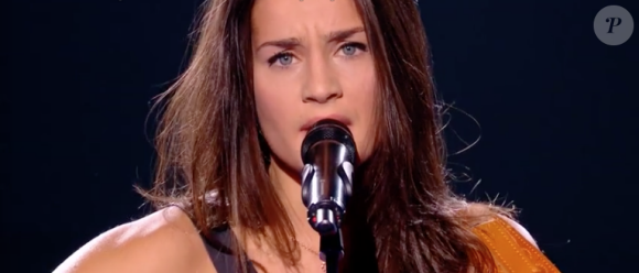 Kelly dans "The Voice 7" sur TF1 le 31 mars 2018.