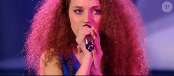 Milena dans "The Voice 7" sur TF1 le 31 mars 2018.