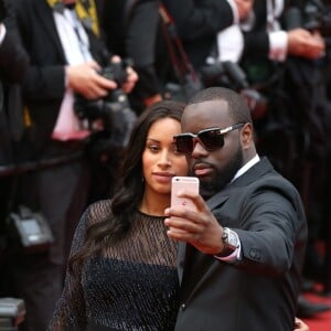 Maître Gims et sa femme DemDem - Montée des marches du film "The BFG" ("Le BGG Le Bon Gros Géant") lors du 69ème Festival International du Film de Cannes. Le 14 mai 2016.