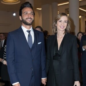 Maxim Nucci et sa compagne Isabelle Ithurburu (enceinte) - Arrivées lors de la 43ème cérémonie des Cesar à la salle Pleyel à Paris, le 2 mars 2018. © Dominique Jacovides - Olivier Borde / Bestimage