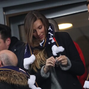 Exclusif - Camille Cerf dans les tribunes du Stade de France lors du match de football amical France - Colombie à Saint-Denis le 23 mars 2018.
