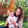 Jackie Chamoun pose avec sa fille Gaïa sur Instagram, le 1er avril 2018.