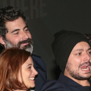 Exclusif - Le réalisateur Frank Bellocq, Mélanie Bernier, Marc Lavoine, Kev Adams - Avant-première du film "Love addict" au Kinepolis de Lomme le 4 avril 2018. © Stéphane Vansteenkiste/Bestimage