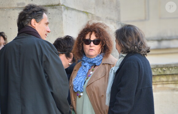 Exclusif - Valérie Mairesse - Obsèques de Marcel Philippot en l'église Saint-Roch de Paris, France, le 6 avril 2018. © Veeren/Bestimage
