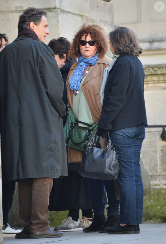 Exclusif - Valérie Mairesse - Obsèques de Marcel Philippot en l'église Saint-Roch de Paris, France, le 6 avril 2018. © Veeren/Bestimage