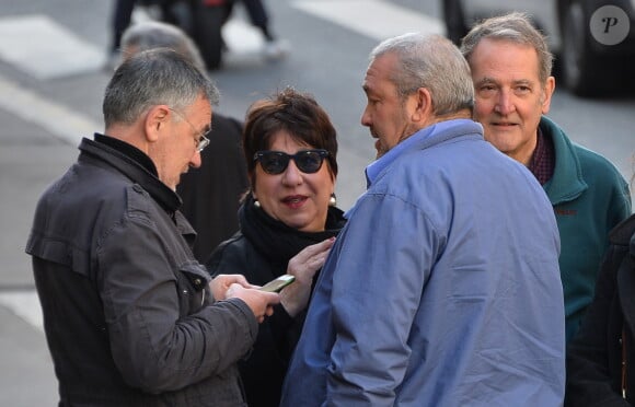 Exclusif - Annie Grégorio, Laurent Gamelon - Obsèques de Marcel Philippot en l'église Saint-Roch de Paris, France, le 6 avril 2018. © Veeren/Bestimage