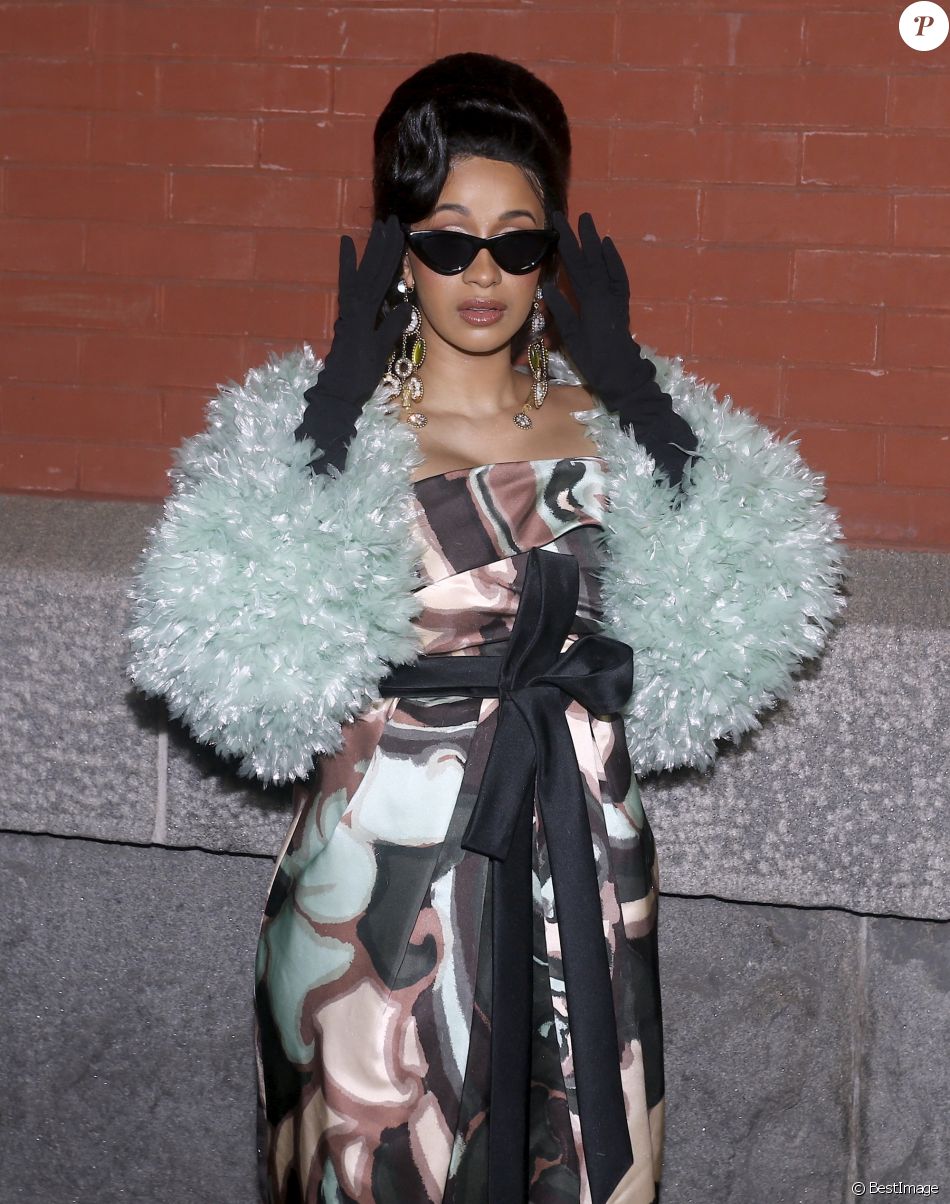 Cardi B - Les célébrités arrivent au défilé de mode Marc Jacobs à New York lors de la fashion Week, le 14 février 2018