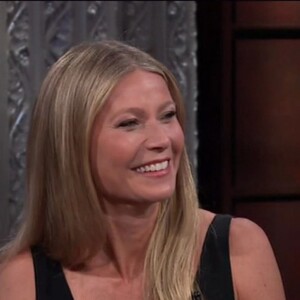 Gwyneth Paltrow sur le plateau de l'émission "The Late Show" à Los Angeles le 26 janvier 2018.