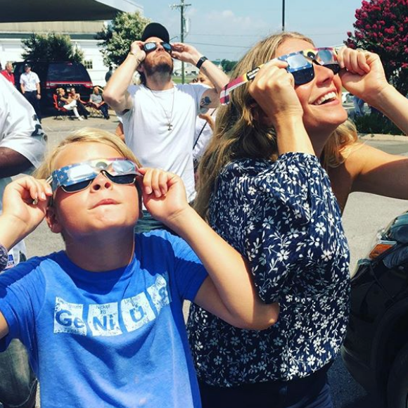 Gwyneth Paltrow et son fils Moses. Août 2017.