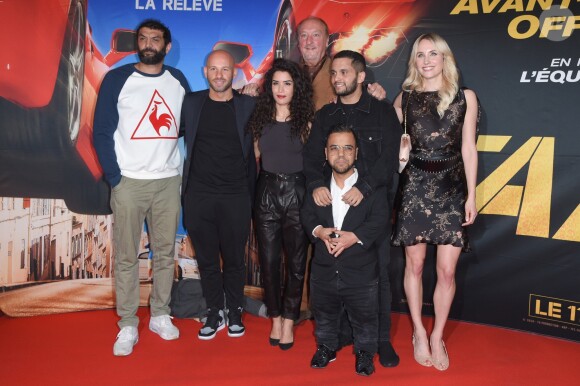 Ramzy Bedia, Franck Gastambide, Sabrina Ouazani, Bernard Farcy, Anouar Toubali, Malik Bentalha et Sand Van Roy - Avant-première du film "Taxi 5" au cinéma le Grand Rex à Paris, France, le 8 avril 2018. © Coadic Guirec/Bestimage