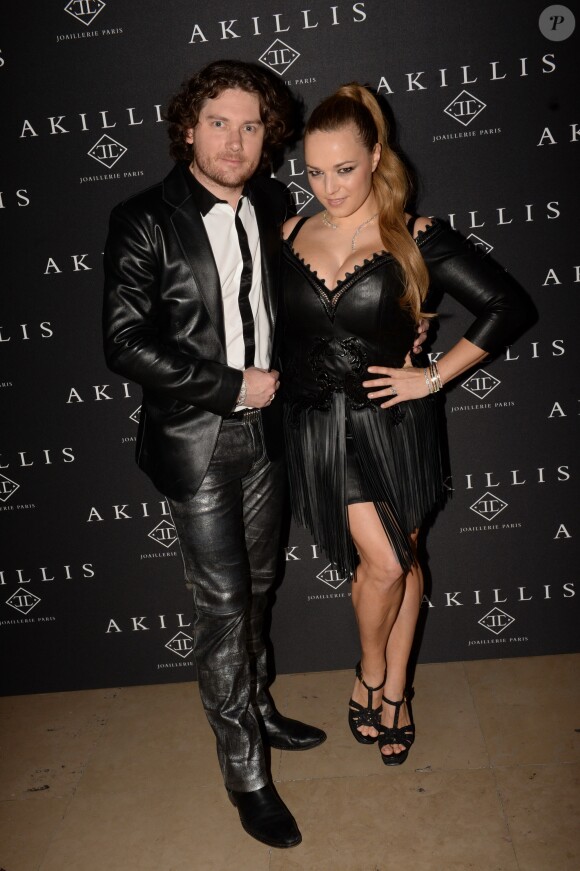 Caroline Gaspard (créatrice de la Maison Akillis) et son mari - Soirée du 10ème anniversaire du joaillier Akillis au Palais de Chaillot à Paris le 10 avril 2018. Le dîner a été orchestré par le chef étoilé C. Lignac. Akillis s'est rapproché du designer le plus Rock du 21ème siècle, J. C. Jitrois pour réaliser un défilé sur-mesure, des tenues plus rock les unes des autres qui laissent subtilement place à la joaillerie pour une mise en valeur hors du commun. © Rachid Bellak / Bestimage